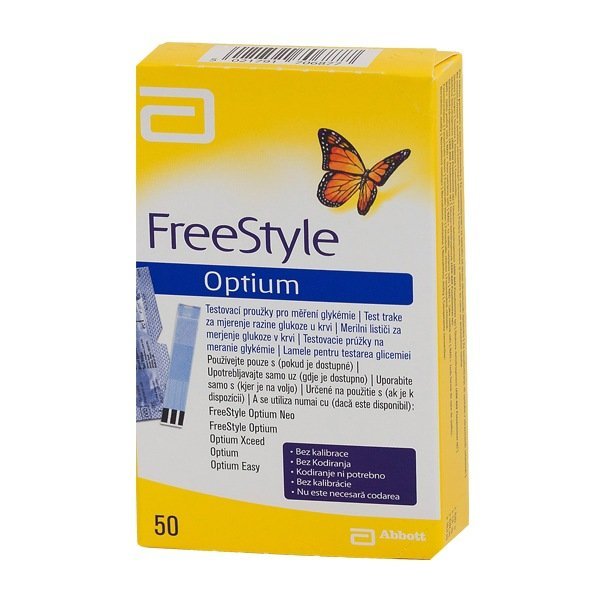 Тест ленти FreeStyle Optium 50 бр. (ФрийСтайл Оптиум)