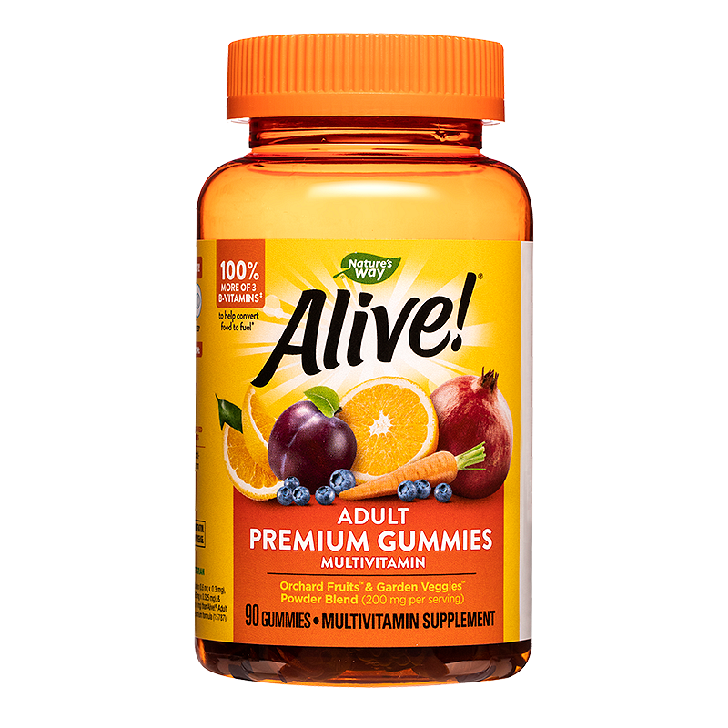 Мултивитамини Алайв за възрастни желирани x90 (Alive Multi-Vitamin Adult Gummies)