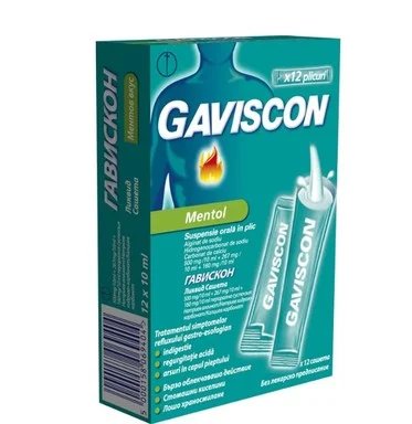 Гавискон сашета x12 Ментол (Gaviscon)
