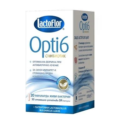 Лактофлор (Lactoflor) Opti 6 капсули x30