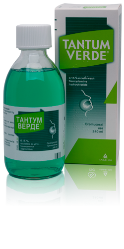 Тантум Верде промивка за уста 0.15% 240мл (Tantum Verde mouthwash)