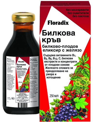 Floradix БИЛКОВА КРЪВ Билково-Плодов елексир с Желязо