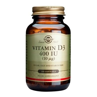 Солгар Витамин D3 капсули 400IU x100 (Solgar Vitamin D3)