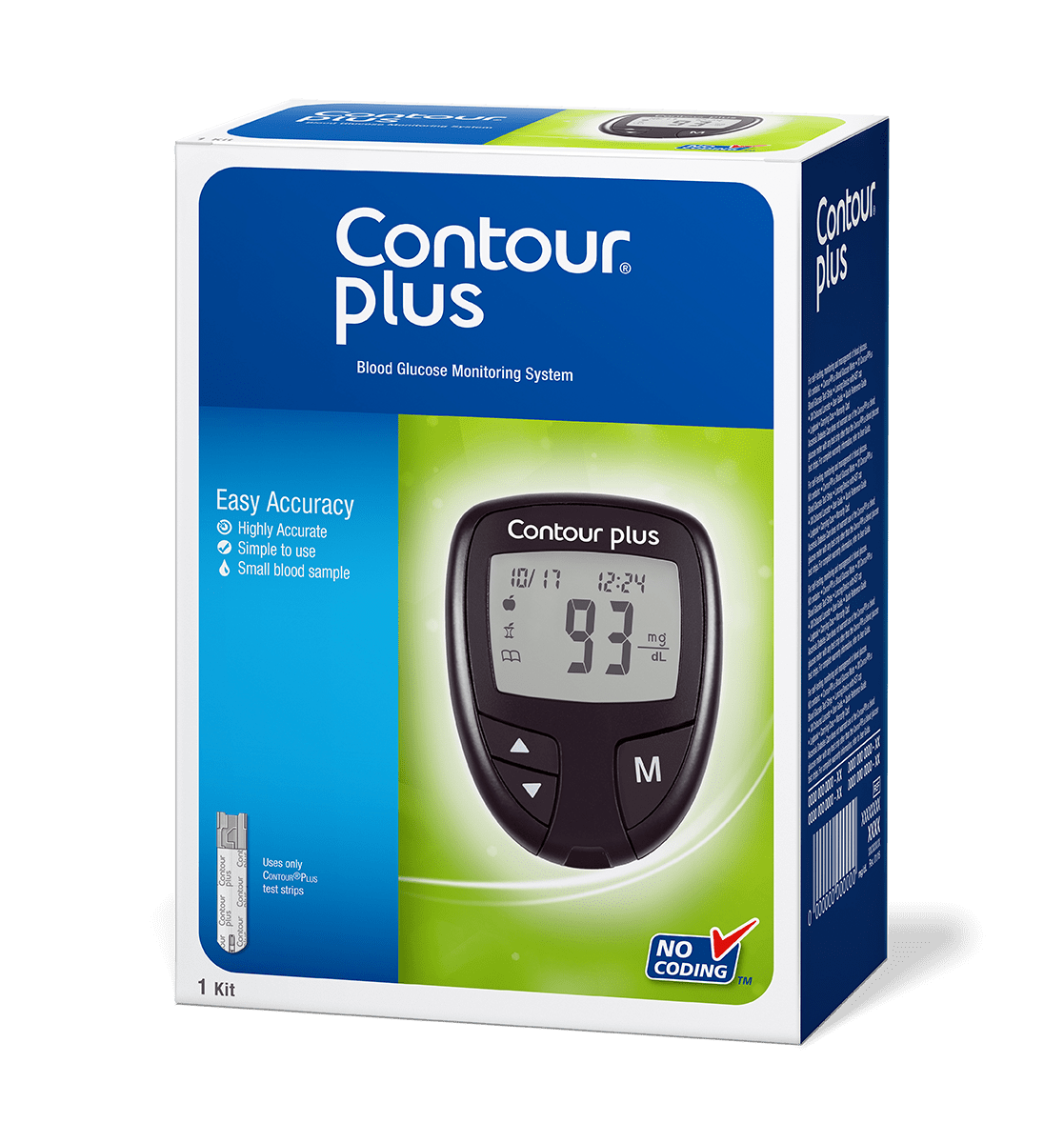 Глюкомер Contour Plus с 5 броя тест ленти