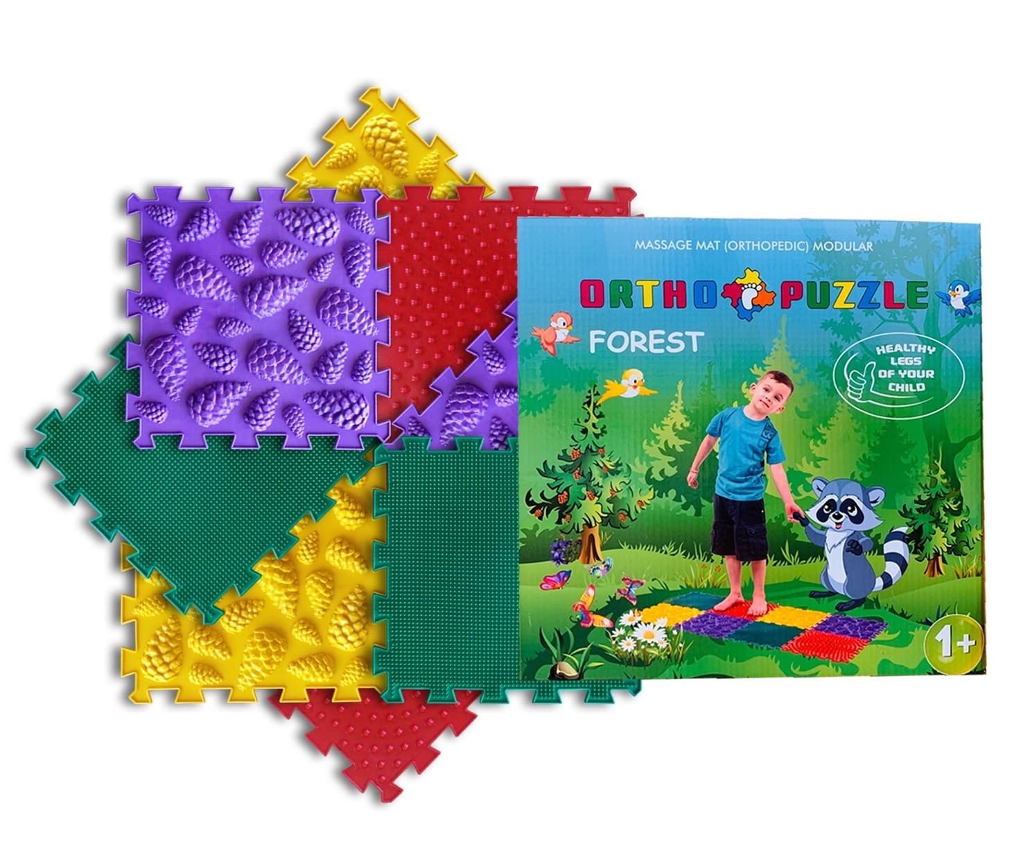 Ортопедични килими ОРТО ПЪЗЕЛ Микс Гора (Ortho Puzzle Forest)