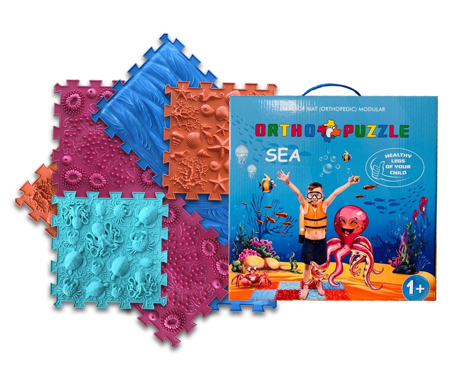 Ортопедични килими ОРТО ПЪЗЕЛ Микс Море (Ortho Puzzle Sea)