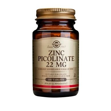 Солгар Цинк Пиколинат таблетки 22мг x100 (Solgar Zinc Picolinate)