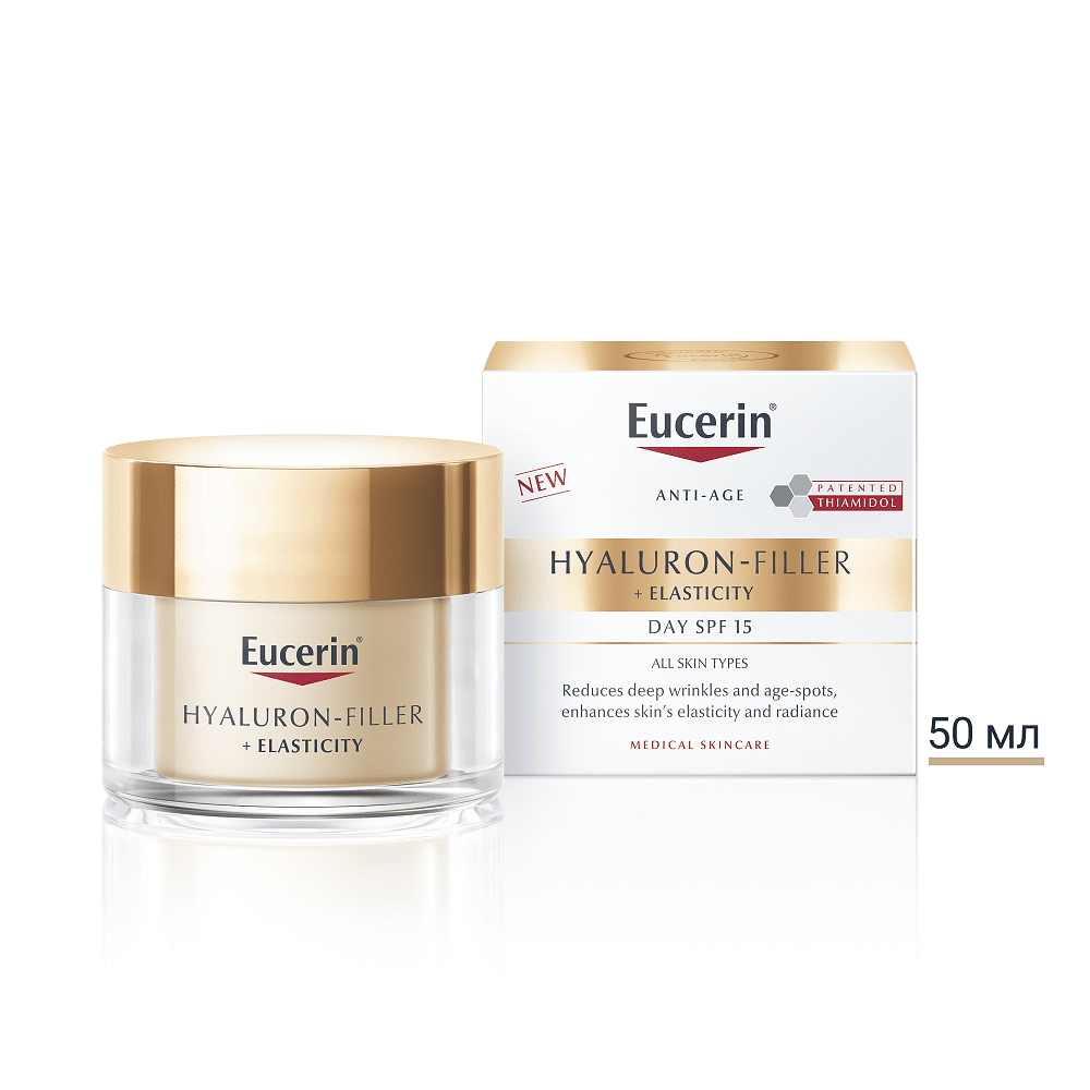 Eucerin® Hyaluron-Filler+ELASTICITY Дневен крем за лице, 50мл