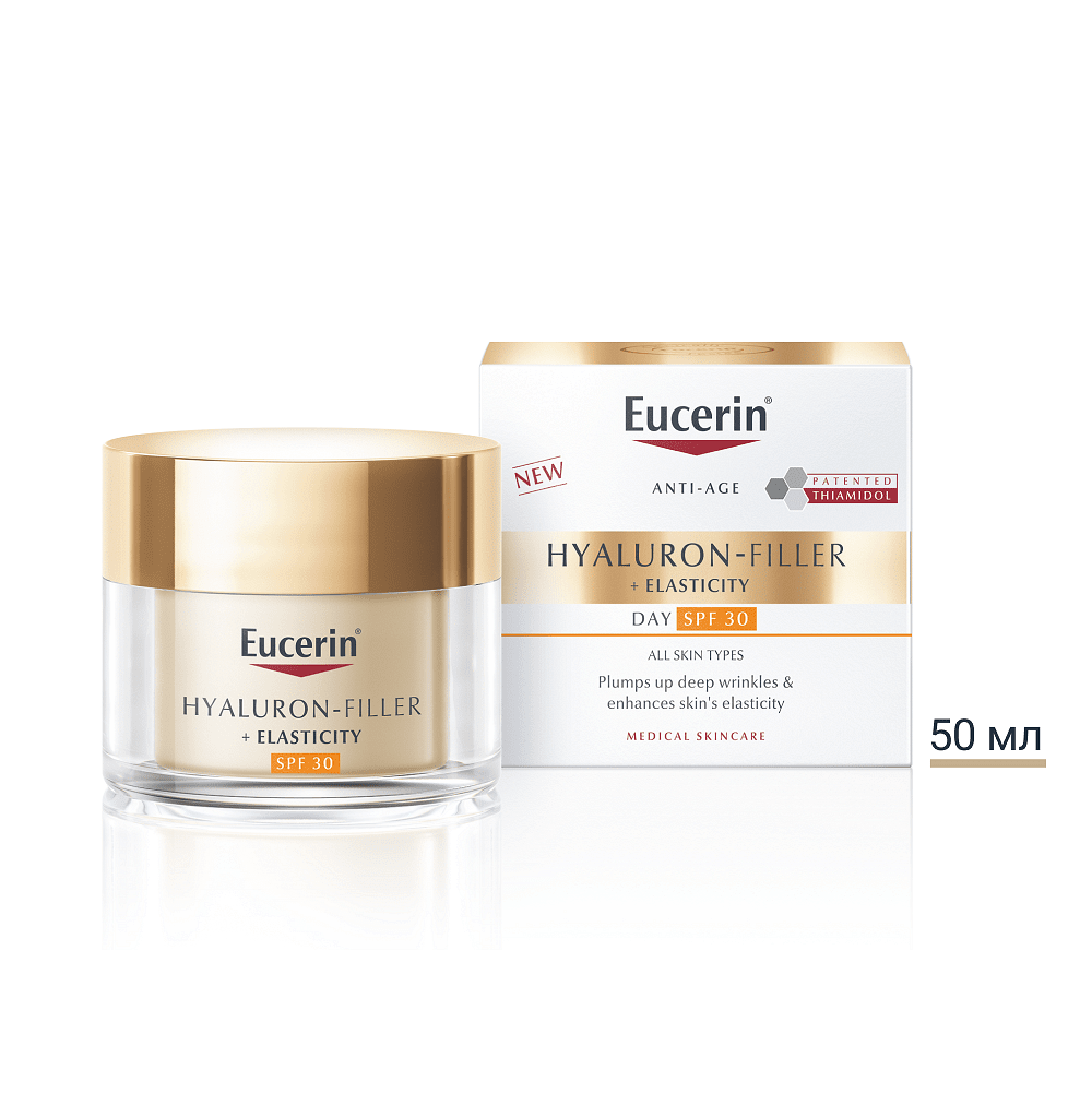 Eucerin® Hyaluron-Filler+ELASTICITY Дневен крем за лице SPF30, 50мл