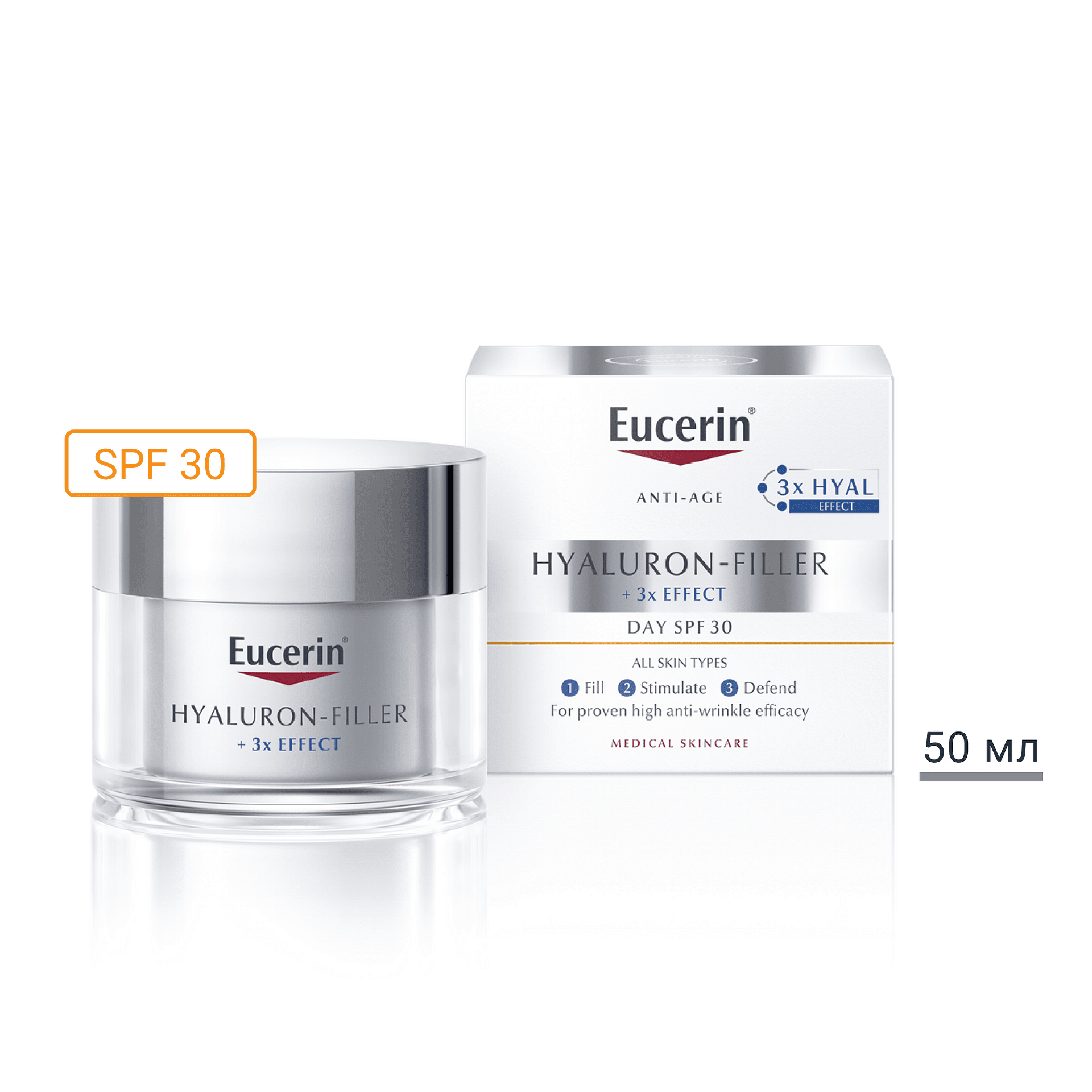 Eucerin® Hyaluron-Filler Дневен крем за всеки тип кожа SPF30