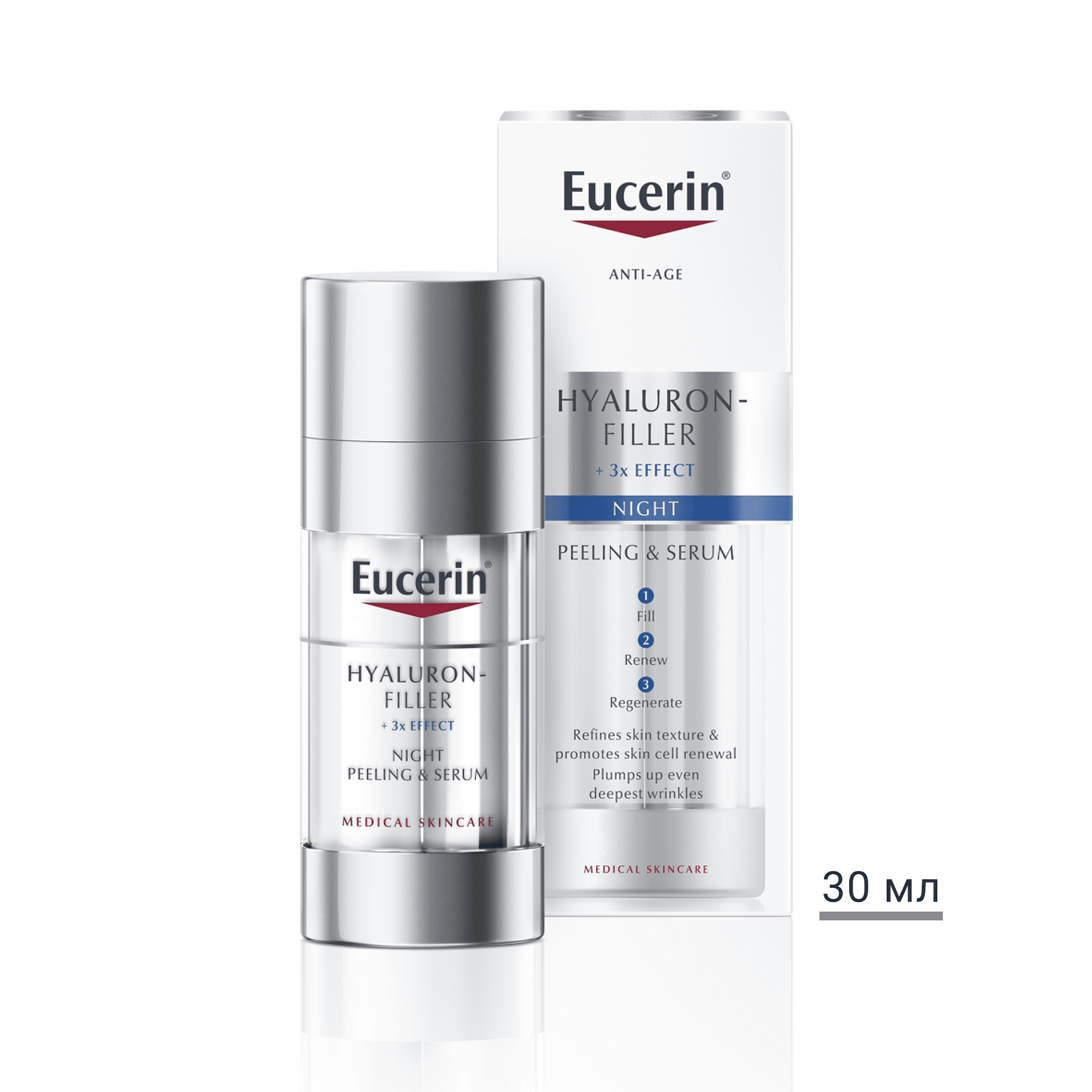 Eucerin® Hyaluron-Filler Нощен Пилинг &Серум