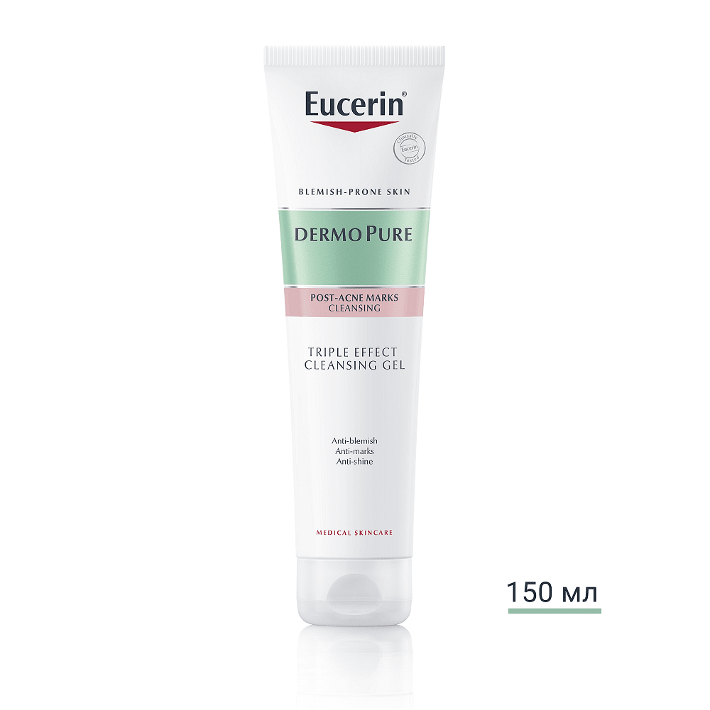 Eucerin® DERMOPURE Измиващ гел с тройно действие, 150 мл