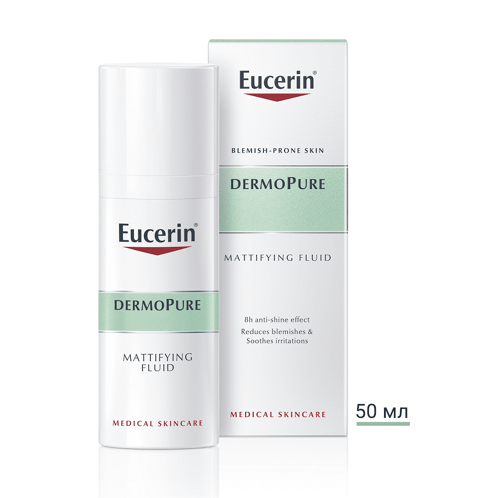 Eucerin DermoPURE Матиращ Флуид за лице, за кожа склонна към акне
