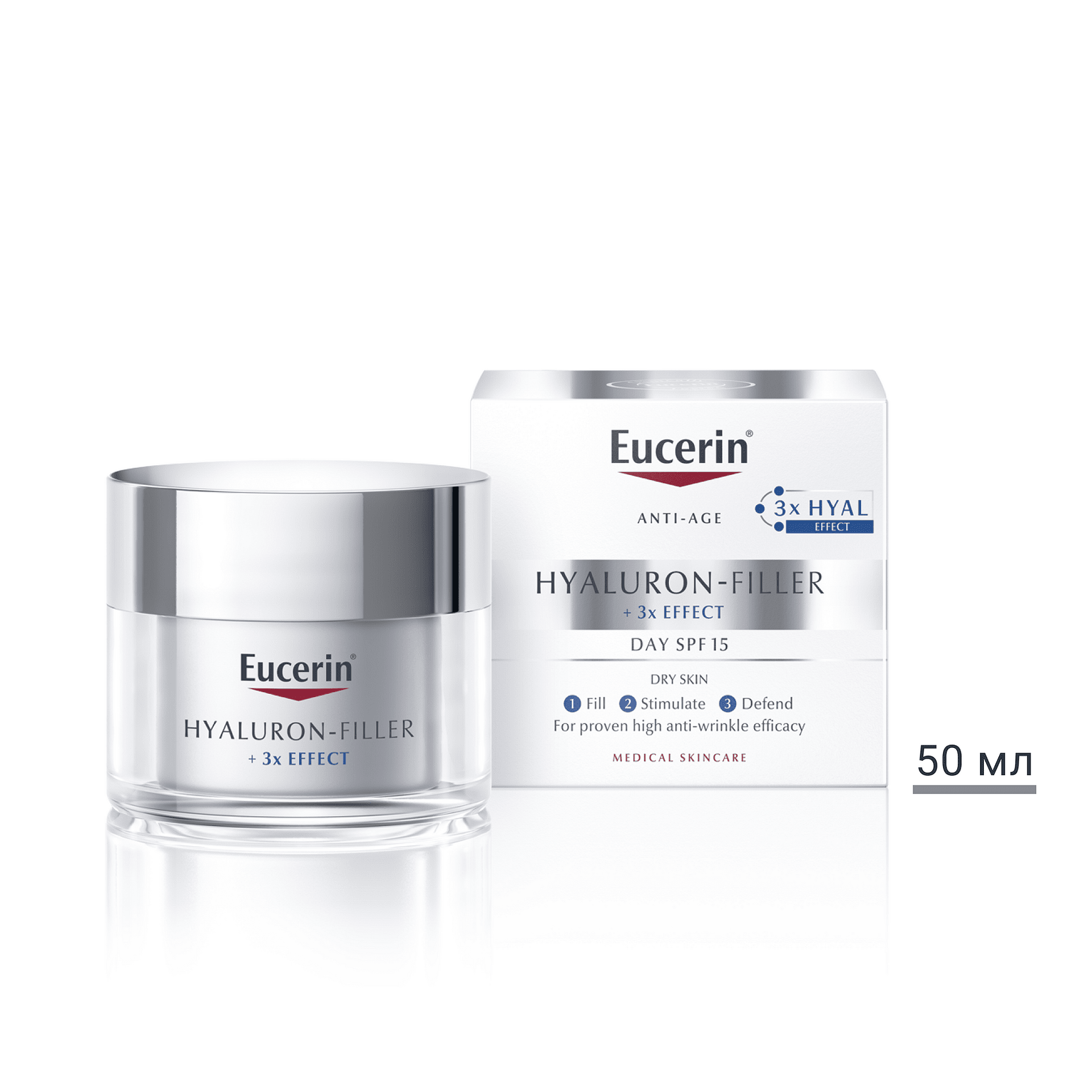 Eucerin Hyaluron-Filler Дневен крем за суха кожа SPF15