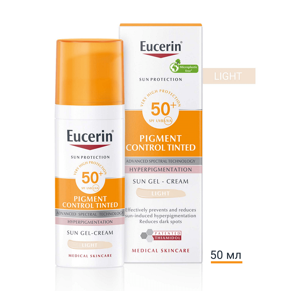 Eucerin Слънцезащитен Pigmentcontrol флуид за лице SPF 50+