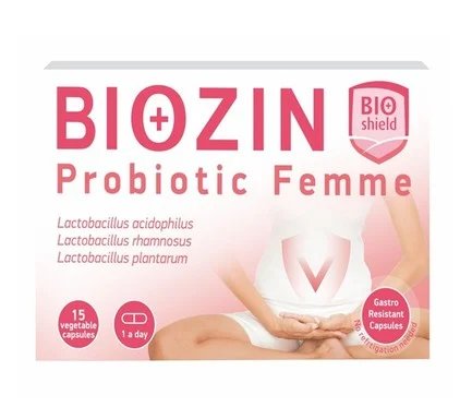 Биозин Probiotic Femme за баланс на вагиналната флора х15 капсули