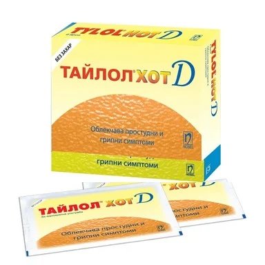 Тайлол Хот D без захар х12 сашета